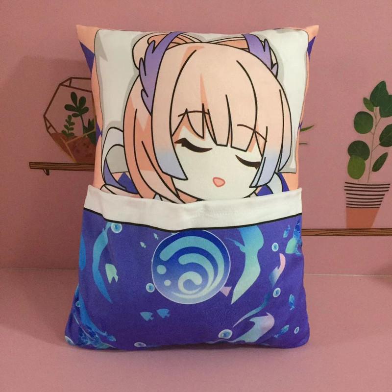 36cm Genshin Impact Quadratisches Kissen Kamisato Ayato Kazuha Shikanoin Heizou Yae Miko Spiel Anime Schlafendes Stofftier Kissen Puppe Spielzeug