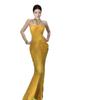 Niche Neck Lace Dress, Waist Shows Long Figure, Celebrity Sexy Dress, Fishtail Dress