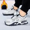 Kids' Autumn/Winter Leather Running Shoes - Boys' Rotary Buckle, Velvet-Lined, Warm Sports Shoes