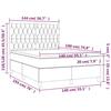 VidaXL Slatted Bed Base with Mattress and LED, Upholstered Bed, Double Bed, Adult Bed for Interior Bedroom, 3135669