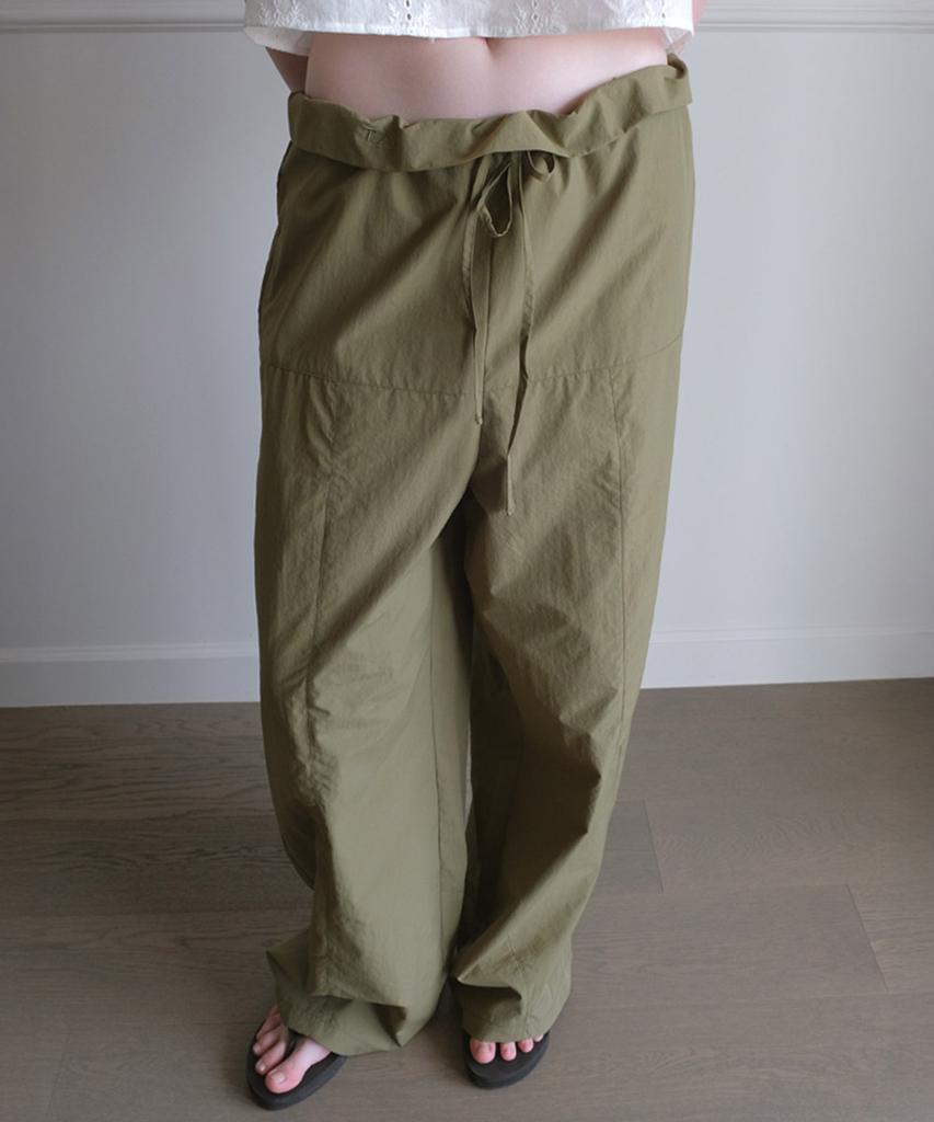 TARVERT Nova Foldover Nylon Pants - Khaki