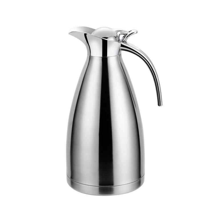 2L Stainless Steel Vacuum Insulated Double-Layer European Style Coffee & Hot Water Kettle Single Layer Cold Water Pot 1.5L