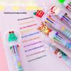 Cartoon Christmas 10-color ballpoint pen Christmas student stationery gift cute press color pen ten-color pen