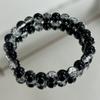 8MM Simple Round Beads Bracelet Elastic Stretch Handmade Cracked Bangle for Women Men Aesthetic Minimalist Pop Jewelry Gift