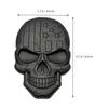 Ledmomo 1pc Skull Car Sticker Skull Head Decal Metal Skull Decal Motorcycle Emblem Badge