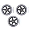 3x Polyurethane Replacement Wheels for 6 Inch Manual Carts / Wear Resistant