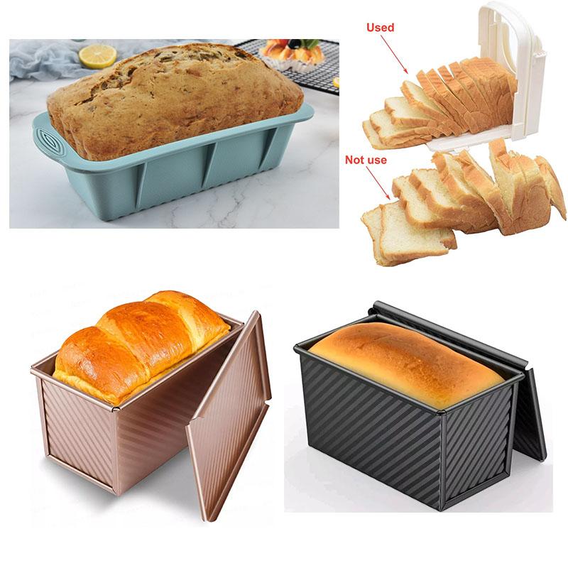 Carbon Steel Loaf Pan with Lid for Bread Baking Sandwich Mold Rectangular Toast Pan with Anti Warp Design Kitchen Baking Tool
