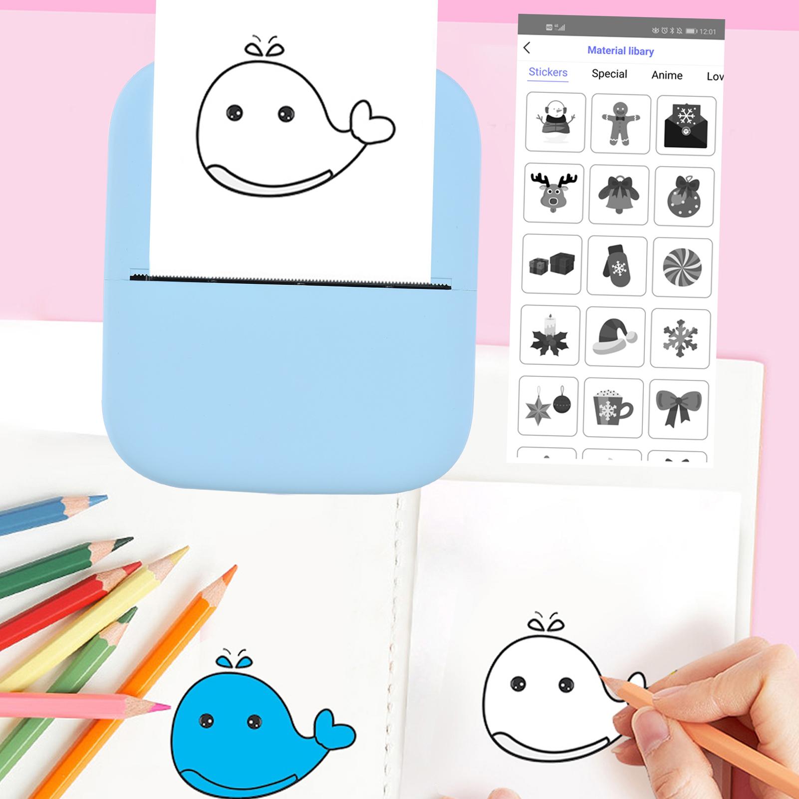 

X1 Портативный Мини Карманный Принтер 80мм BT Беспроводной Термический Фотопринтер 300dpi Фото Памятки Заметки Списки Дневник Чек синий