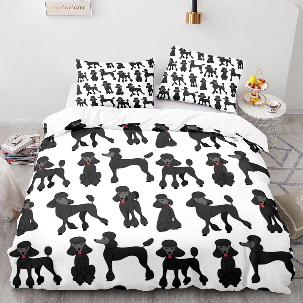 Cartoon Dog Animals Duvet Cover King Queen Size Lovely Pet Puppy Bedding Set For Kids Boys Girls Wildlife Polyester Quilt Cover
