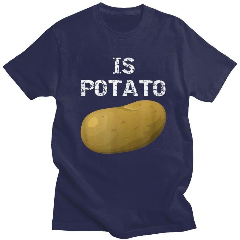 Male Is Potato As Seen On Late Night Television T Shirts Short Sleeve Cotton TShirt Casual Loose Oversized Streetwear Clothes
