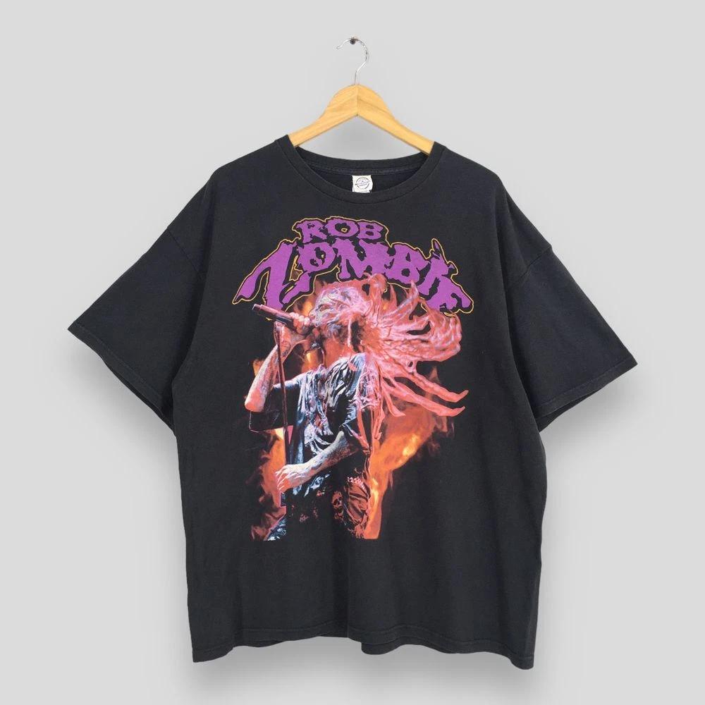 Rob Zombie Black Concert For Men Women Unisex Tshirt Reprint S-5XL KH9773 3XL