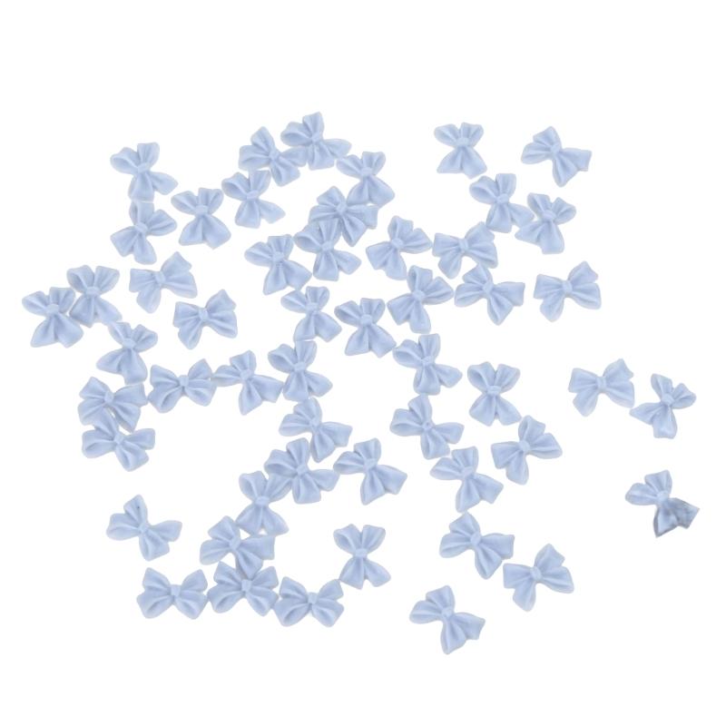 50pcs/set Bows Nail Charm Matte Bowknot Nail Charm Flatback Nail Charms Bows Nail Art Decoration DIY Bows Nails Jewelry