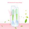 Baby Spoon and Fork Set Travel Case Bendable & Non-Slip Handle Baby Training Spoon with Storage Box Portable Baby Tableware for Babies Infants Toddler