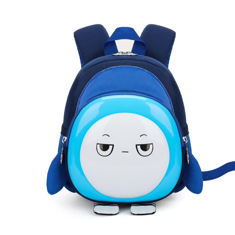 

Party Egg Kids Cartoon Large Capacity Backpack Unisex Waterproof Schoolbag синий
