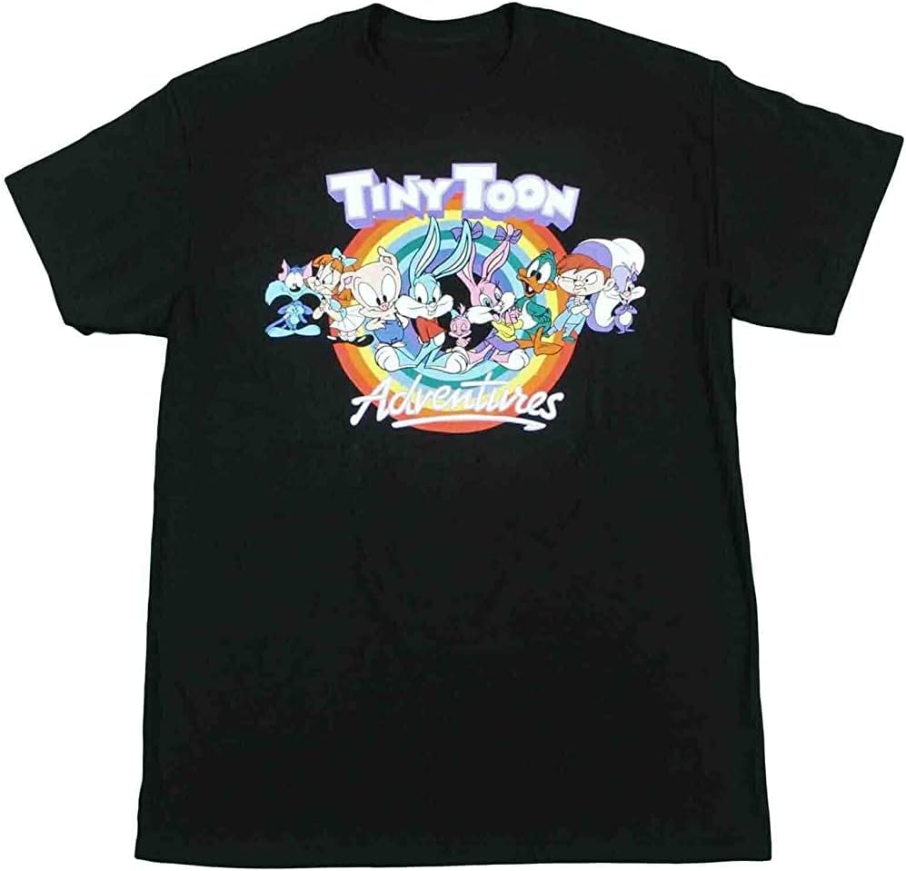 Mens Tiny Toon Adventures Throwback 80s 90s Cartoon Black Men T Shirt Black XXL чёрный