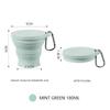 180ML Folding Cup Mini Retractable Cup Silicone Portable Teacup Outdoor Travel Coffee Telescopic Drinking Mug with Lid