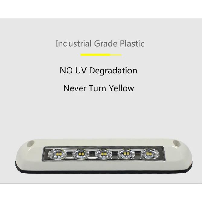 12V/24V RV LED Awning Porch Light Waterproof Motorhome Caravan Interior Wall Lamps Light Bar RV Van Camper Trailer Exterior Lamp