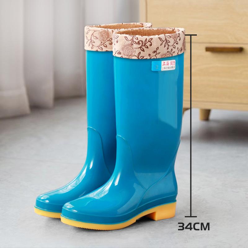 2025 New Women's Water Shoes Outdoor Plastic Wear-resistant High Tube Kitchen Work Rain Shoes Women