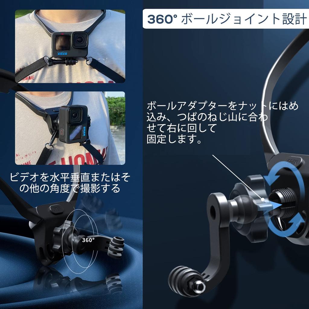 EaxanPic Action Camera Smartphone Necklace GoPro Neck Holder Mount for Compatible with GoPro HERO MAX Osmo and Smartphones Mount, GoPro,