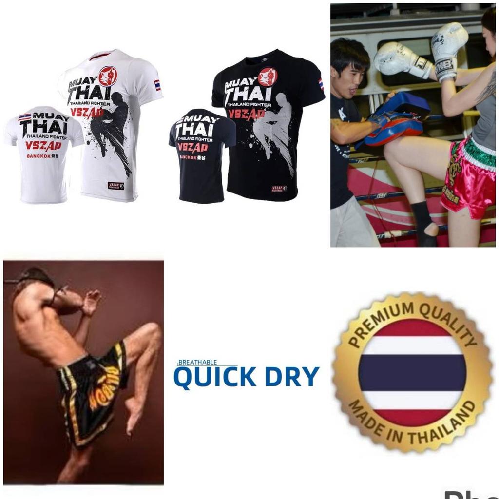 Muay Thai MMA Mix Martial Art T-Shirt Knee Attack Kick Boxing 3D Print Vintage Training UV Protect Quick Dry Men Women Unisex Short Sleeve Round Neck