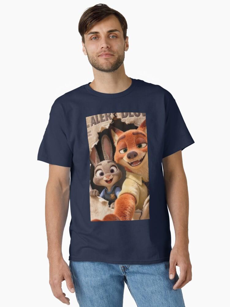 Zootopia Zootopia Fan Art – Judy Hopps & Nick Wilde Cute Duo Illustration Classic T-Shirt