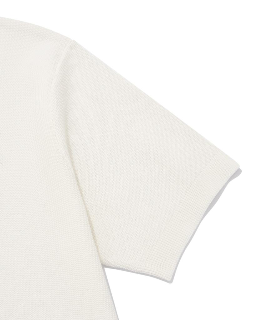 COVERNAT WOMAN Collared Half Knit Ivory