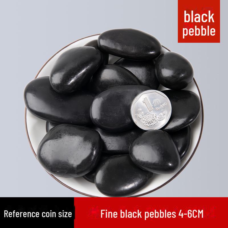 50 Catties Black Pebbles: Natural Rain Flower Stones for Courtyard and Garden Landscaping