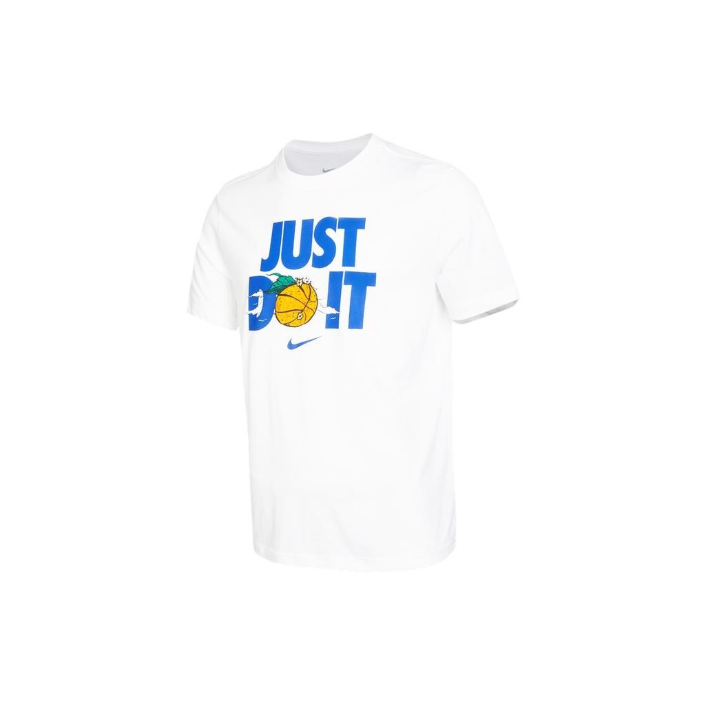 Nike Just Do It Alphabet Printing Round Neck Short Sleeve White Men s DV1213-100 M