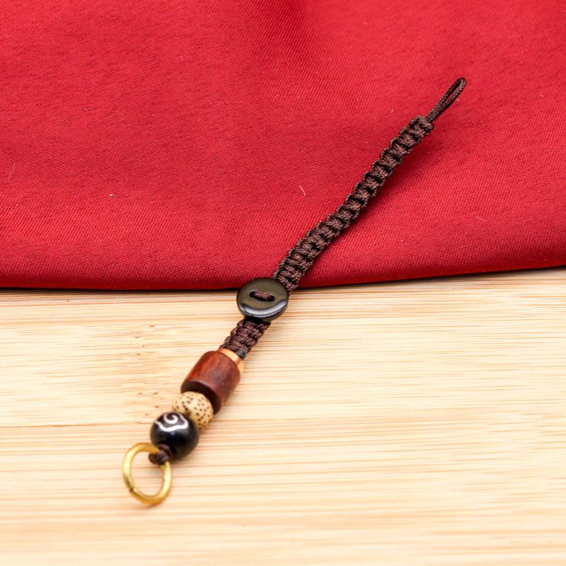 Nøkkelanheng i kinesisk stil, snor, flettet tau, nøkkelring, gjør-det-selv xiangyun-tau, nøkkelring, sandeltretau, anheng