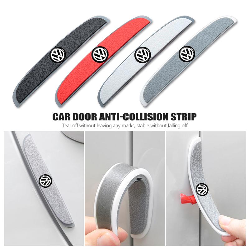 fgg7Car Bumper Protector Collision Strip Door Edge Guard Anti Scratch For Volkswagen VW Polo Jetta Sagitar Magotan Passat B5 B6 B7