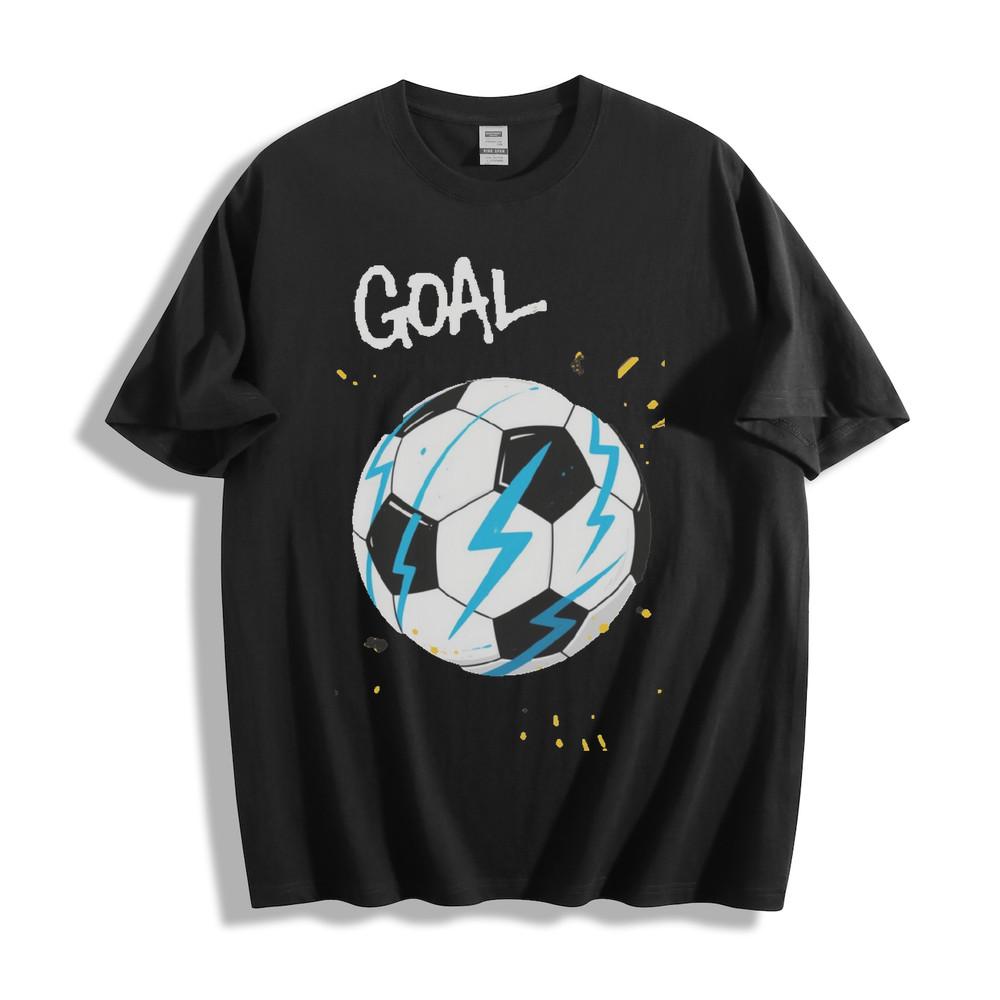 Soccer Ball Lightning ''GOAL'' Graphic T-Shirt