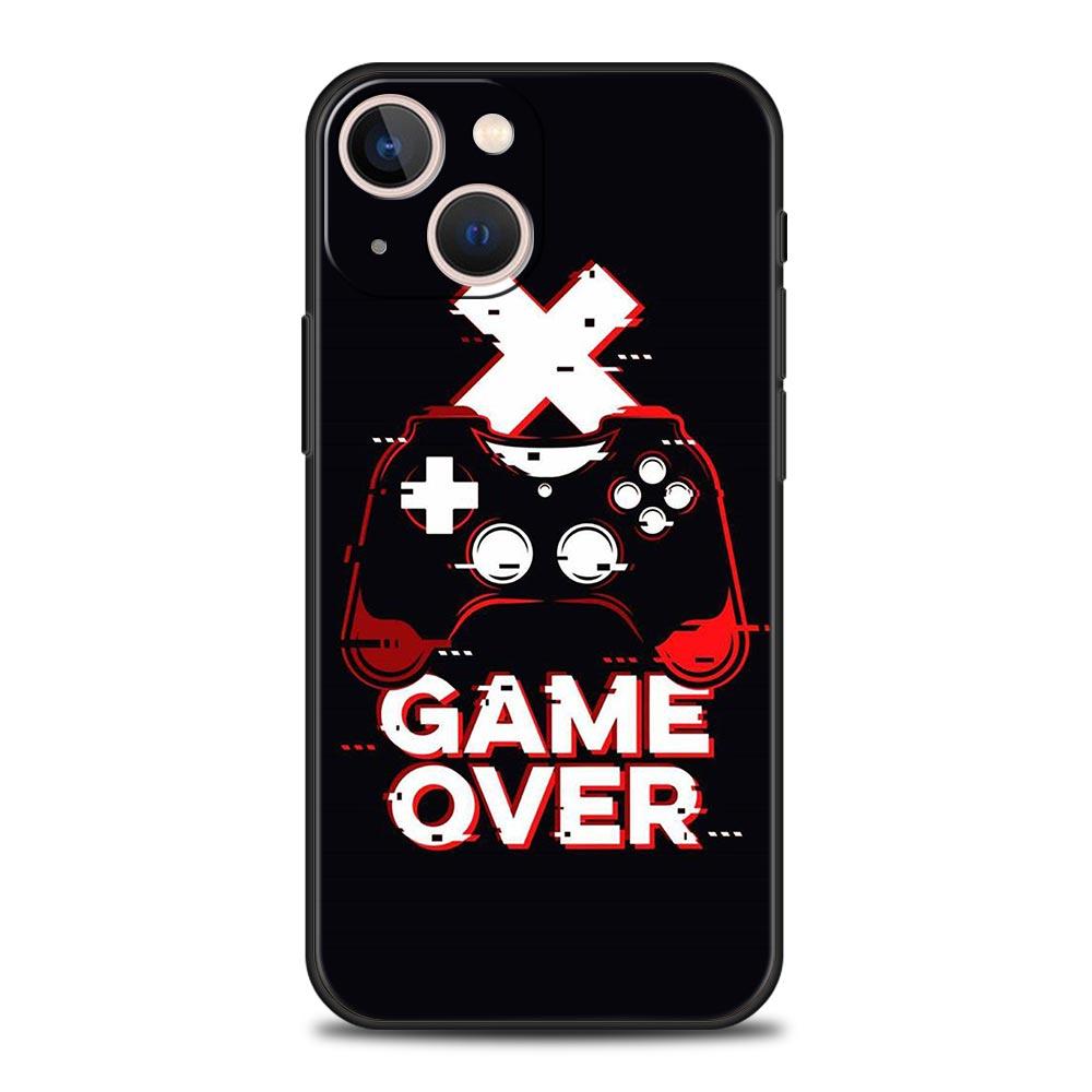 Game Controller Graphic Phone Case For iPhone 17 16 15 Pro Max 11 12 13 14 7 8 Plus SE 2020 X XR XS Cover Soft Black