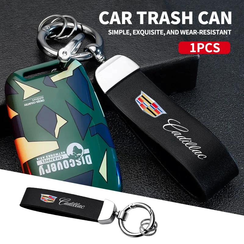 Porte-clés de voiture en cuir Anneau Porte-clés Porte-clés Accessoires pour Cadillac SRX Escalade CTS BLS ATS DTS XTS SLS XLR V Deville CT5