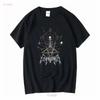 Black Enthroned The Blackened Horde Logo T Shirt Vintage Washed Stretched Fashion Streetwear Breathable Soft Versatile Graphic