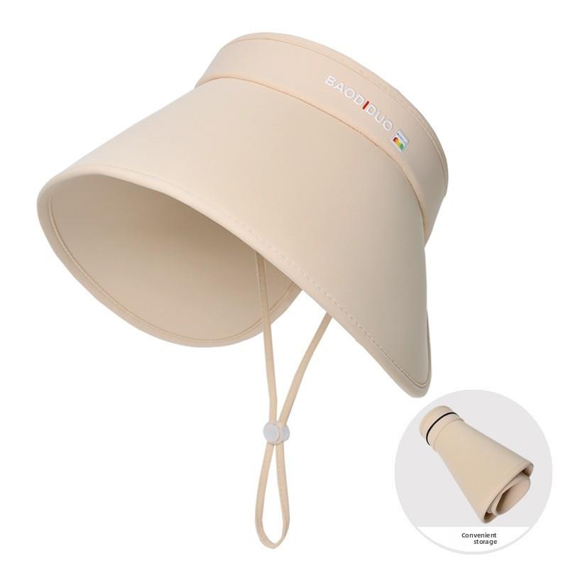 Summer Ultraviolet Protection Sun Hat With Wide Brim For Outdoor Travel And Sunshade