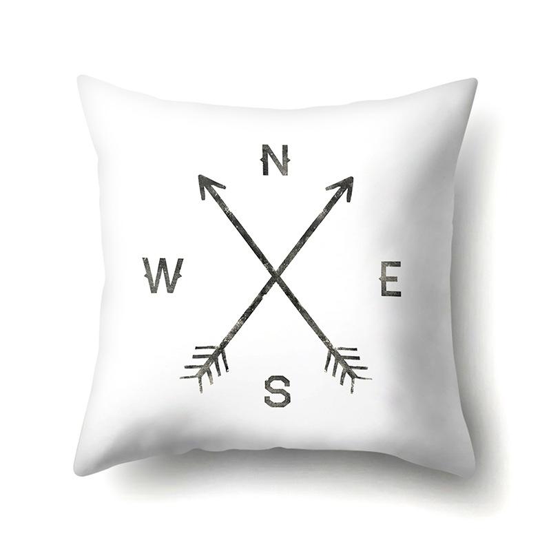 Polyester Pillow Case Geometric Decoration Home Petal Strip Printed Cushion Cover Bedside Cushion Cover Waist Cushion Cover