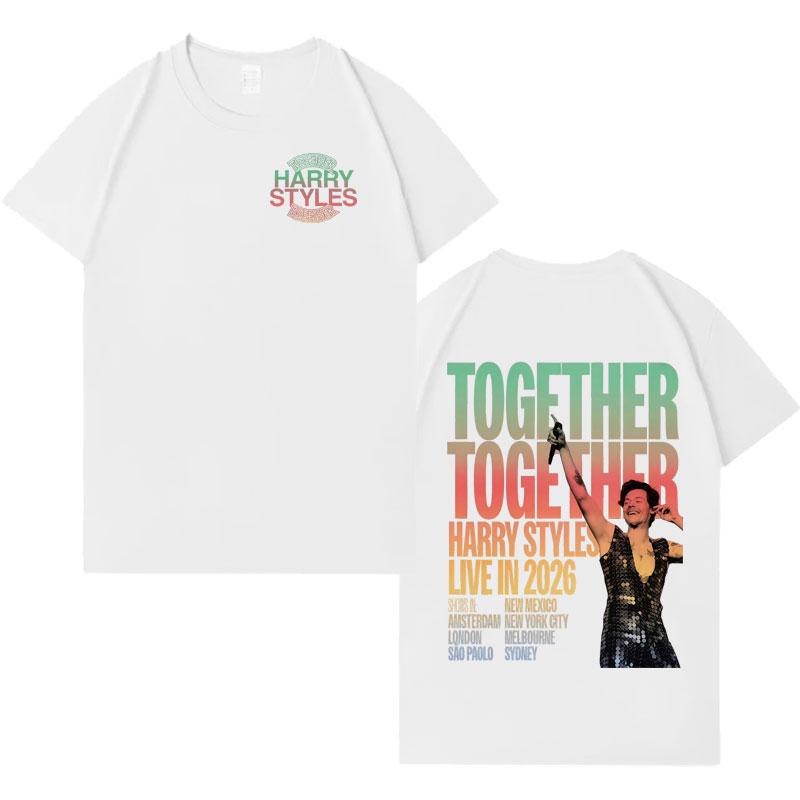 2026 Chanteur Harry Styles T-shirts Graphiques Tendance Album Esthétique Coton T-shirt Hommes Femmes Décontracté Oversize T-shirt Cadeau Fans