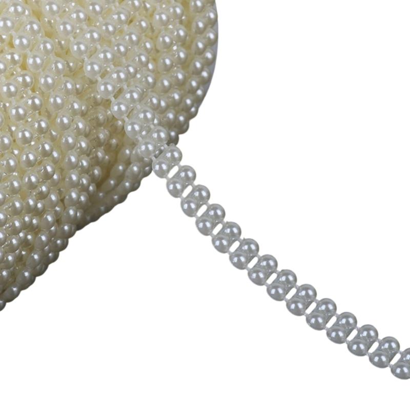 Artificial Pearls String Beads Chain for Wedding Decoration Imitation Pearls String Beads for Craft Candle Bouquets