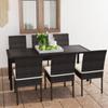 Day and Night - Day and Night Garden Dining Set 7 Pieces Black Synthetic Rattan