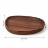 Stevig Hout Houten Dienblad Glad Gepolijst Houttextuur Serveerblad Praktisch Onregelmatige Vorm Voedselplateau Eettafel