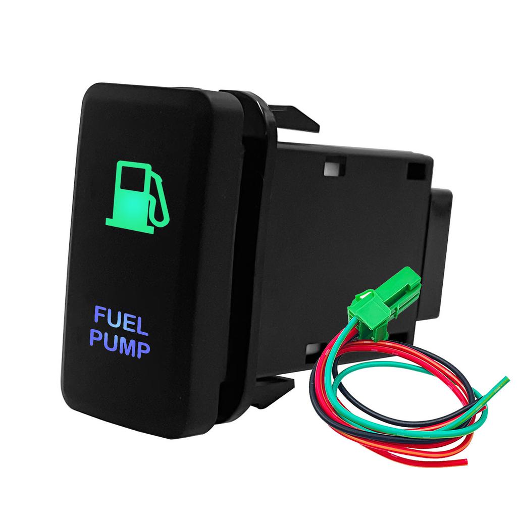 12V Winch Power Green Blue Button Switch Car LED Light Bar Compressor Aux ON OFF For Toyota Tacoma FJ Cruiser Highlande Hilux