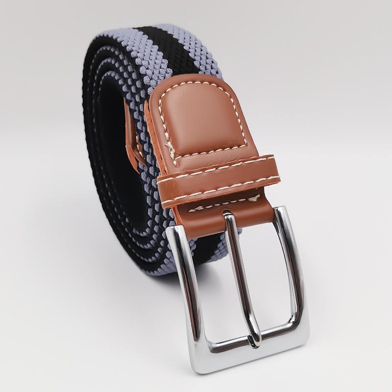 Small Elastic Braided Belt Elastic Student Canvas Belt Universal Style for Men and Women
