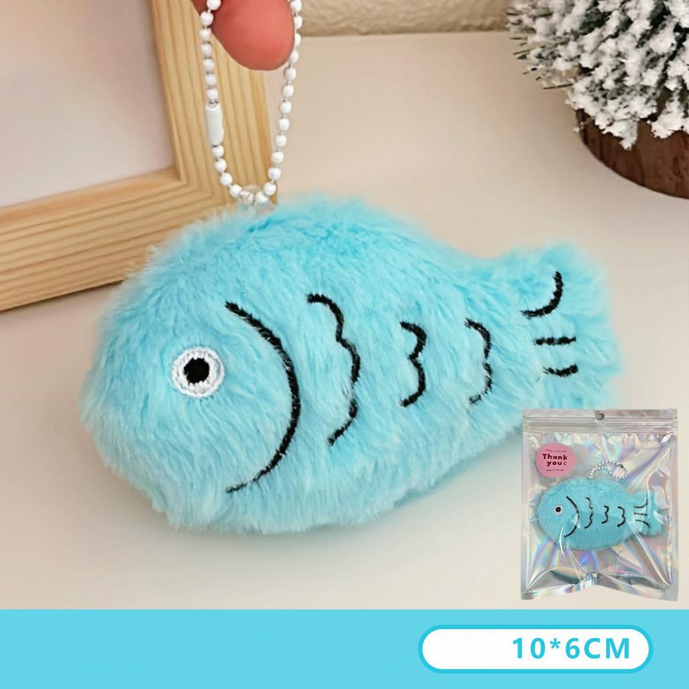 

Korean Lovely Cartoon Plush Penguin Fish Pendant Fashion Car Keychain Pendant Backpack Decoration