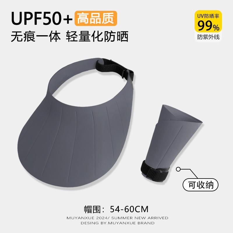 Spurloser integrierter Sonnenhut Damen 2025 neuer Sommer UV-Schutz Sonnenhut Outdoor Krempe leerer Oberteil Sonnenhut
