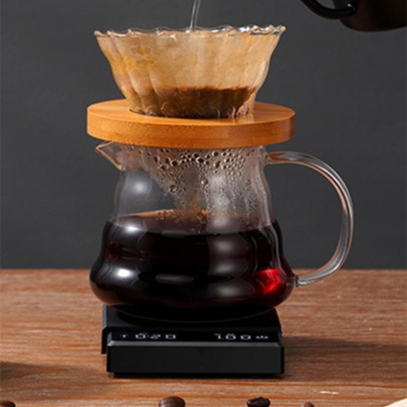 Delicate Portable Coffee Scale With Two Brewing Mode 0.1g Accuracy Measurement And USB Rechargeable Design