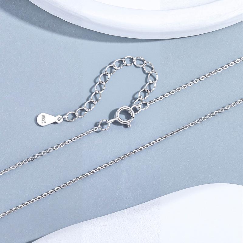 S925 Sterling Silver Versatile 25 Sparkle O-Chain Necklace - Thin Collarbone Chain, No Pendant, High-End Feel.