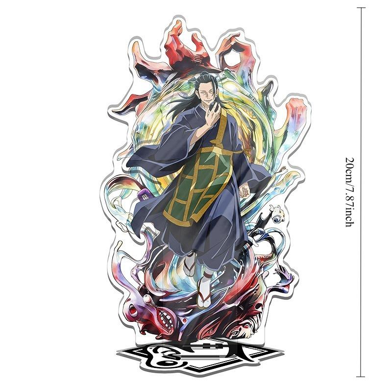 Anime Jujutsu Kaisen Peripherals Satoru Gojo Battle Form Double Insertion Acrylic Stand Suguru Geto Toys Boys Holiday Gifts