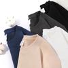 Cotton Long Sleeve Thin Fleece Sweatshirts Solid Casual Simple Drop Shoulder Hoodies Warm Crewneck American Couple Sweatshirt