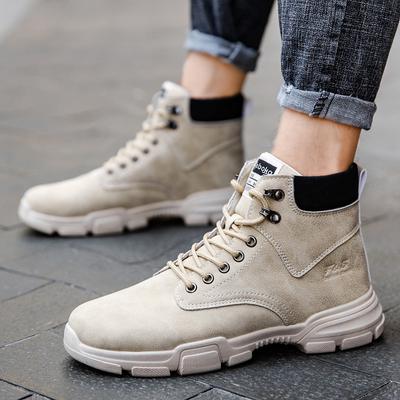 Outdoor Men's Ankle Boots New Sport Boots Lace-up Fashion Casual Men Retro Suede High-top Tooling Autumn Hiking Shoes 2024