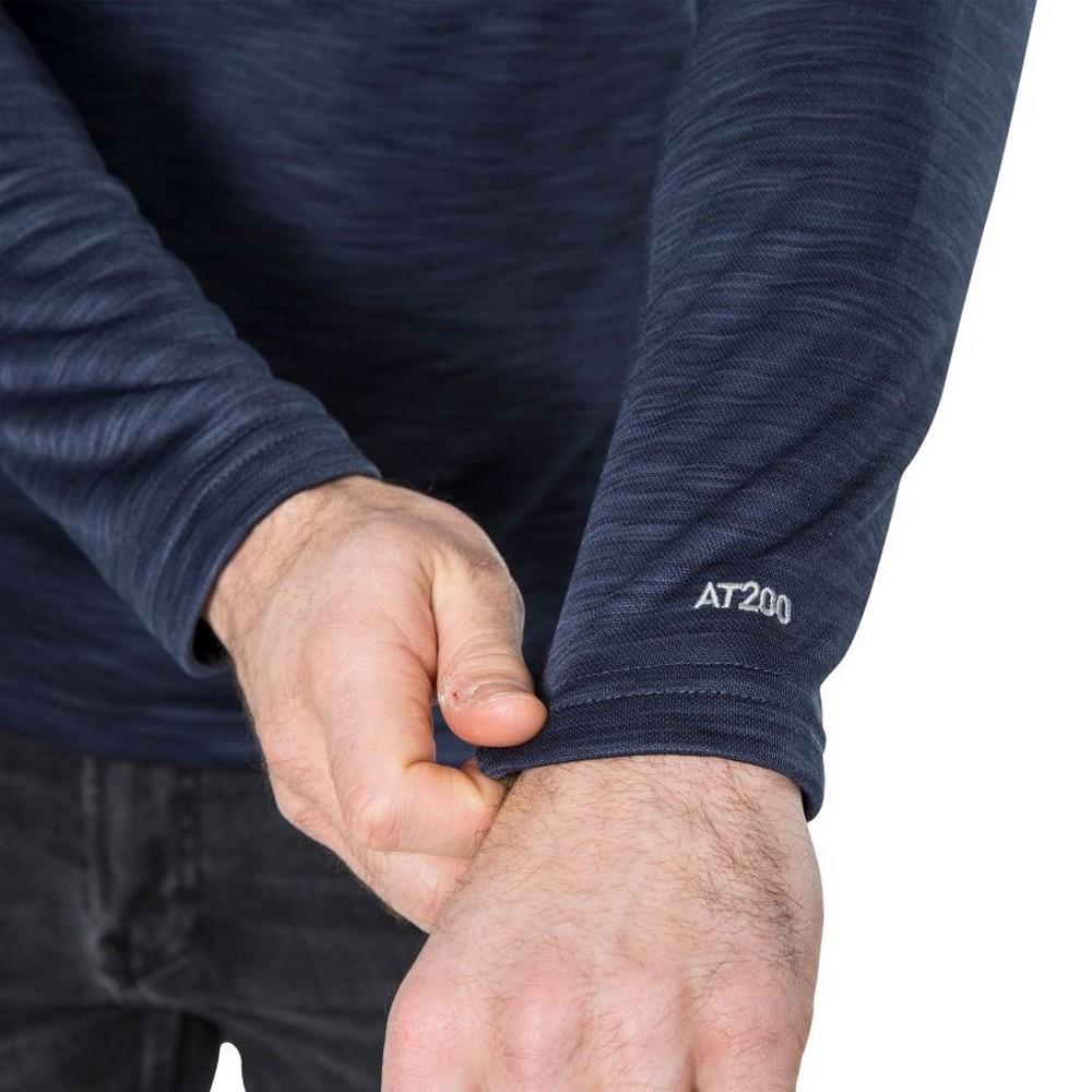 TRESPASS Herren Collins Fleece-Oberteil mit halbem Reißverschluss